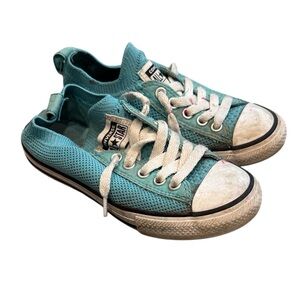 Converse | Kids Low Top Slip On Sneakers in Teal Blue